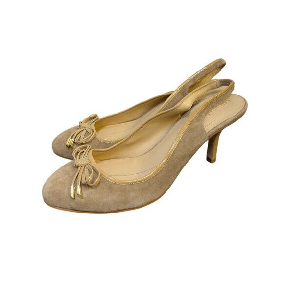 Kate Spade Tan Suede Slingback Heels 8.5 - Picture 2 of 8